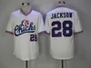 NCAA Vintage 29 Bo Jackson College Maillots de baseball Orange Blanc Moive 28 Memphis Chicks Chemises de baseball cousues S-XXXL