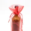 15x38cm Organza Wine Cover Gags For Wedding Party Christmas Jewelry Gifts Bags Clear Organza Wine Bottle Bag Gift Packaging Pouch Favor Sack