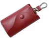 Partihandel Läder Nyckelfall Plånböcker Unisex Keychain Key Holder Ring med 6 krokar Snäpplåsning