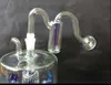 Double filter m pot Wholesale Glass bongs Oil Burner Water Pipes Rigs Smoking