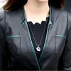 플러스 사이즈 3XL 4XL 가죽 자켓 여성 블레이저 2017 봄 여성용 정장 겉옷 슬림 숙녀 재킷 코트 블랙