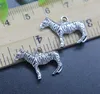 Wholesale 100pcs Cute Zebra Alloy Charms Pendant Retro Jewelry Making DIY Keychain Ancient Silver Pendant For Bracelet Earrings 16*22mm
