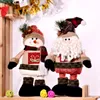 2 PCSSET Süper Sevimli Noel Peluş Oyuncak Oturan Noel Baba Kardan Adam Bebek Noel Süsleri4483677