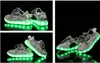 Eur25-37 Ricarica Usb Traspirante Estate Cestino per bambini Led Ragazzi Ragazze Scarpe per bambini con luci luminose Scarpe per ragazze Ragazzi Sneakers