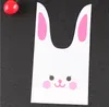 Wedding Cake Box Cute Plastic Bag Gift Bag Rabbit Ear Biscuit Candy Bags for Party Food Cookie Packaging GA24