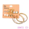 3 set Fashion Big Circle Crystal Hoop Earrings Sets Women Female Bowknot Small ear studs Party Aros Jewelry E0672