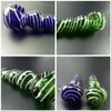 Mini 11cm Colorful Glass Pipe Smoking Pipes Handmade Pretty Pattern Decorative Arts Innovative Design High Temperature Resistance