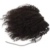 60g Afro Kinky Curly cabelo humano extensões de rabo de cavalo Kinky Curly cordão cabelo humano rabo de cavalo postiços naturais encaracolados clipe em po8377274