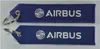 Porte-clés brodé en tissu avec Logo Airbus, 13x2.8cm, lot de 100 pièces