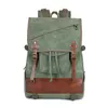 3 colori delle donne degli uomini zaino di tela - Vintage Leather sacchetto di scuola Zaino - Casual per il tempo libero Borsa da viaggio Daypack 14 Inch Laptop Zaini