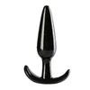 Black Anal Sex Toy 4PCSSet Butt Plugs Vuxna produkter för kvinnor och män TPR Anus Toys5172802