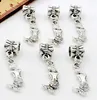 100Pcs/lot Mermaid Charms Big Hole beads Dangle Charms For Jewelry Making findings 31x7mm