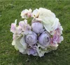 2019 Nyaste billiga många färgbröllop Bridal Bouquet High Level Mix Artificial Rose Flower från China9922751