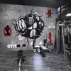 Wallpapers personalidade criativa fitness bodybuilder gorila 3d papel de parede rolo ginásio quarto fundo 3d mural papel de parede decoração para casa