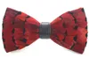 깃털 bowtie 6.5X13.5cm 나비 넥타이 X - mas 발렌타인 데이 아버지의 날 크리스마스 선물 나비 넥타이 20 색 20 색