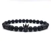 NAIQUBE 2018 Hot Fashion Luxury Cube Charm Crown Bracelet Men Stone  Bracelets Bangles Homme Jewelry