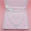 Jewelry Fashion Luxury Bridal Jewelry Rhinestone Pearl Necklace Crown Earrings Wedding Dresses Cheap Wedding Accessories Three Pieces Fast