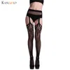 Sexy femmes Lingerie noir élastique haut en dentelle jarretière cuisse maille bas femme mince Net collants dame tuyau Clubwear Jan18