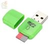 Wholesale USB 2.0 Micro SD T-Flash TF Memory Card Reader 300pcs/lot DHL free shipping