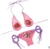 Mayo Bikini Bandage Tığ Mayo Kadınları Brazilia Yaz Mayo Damla Damlası Bikini Setleri Moda Seksi Monokini Beachwear Tanga