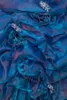 Loverxu أنيقة الأزرق الكرة بثوب quinceanera اللباس 2018 في المخزون التطريز الديكور الخامس الرقبة المبتدأ ثوب