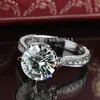 choucong Brand Design Women Jewelry 3ct Diamond 925 Sterling silver Engagement Wedding Band Ring for women