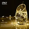 LED-strängar lyser 2m 20LED-knapp Batteri Använda Fairy String Light Micro Copper Wire Moon Lamp Xmas Julbröllop