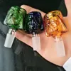 Rökande rör mini Hookah Glass Bongs Färgglada metallformade nya färgglada Ghost Face Bubble Head