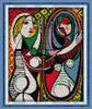 Picasso's Lustro Decor Maleries, Handmade Cross Stitch Hafty Robótki Zestawy liczone na płótnie DMC 14CT / 11CT