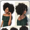 Afro Kinky Carly Clip in人間の髪の伸びのブラジルのレミーの髪100％人間の天然の髪のクリップインバンドル100g 120gアリマジック工場