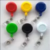Hem Retractable ID Badge Lanyard Namn Tag Key Ring Korthållare Bälte Klämma för Skolkontor Företag Slumpmässig Färg