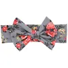 Nowy Baby Kids Bohemia Bow Opaski Girls Dzieci Flower Imprint Big Bowknot Hairbands Nakrycia głowy dla dzieci Akcesoria do włosów Kha250