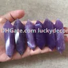 Magic Amethyst Gemstone Crystal Sticks de doble terminación Reiki Tool Chakra Healing Pulido Púrpura Cuarzo Therapy Wand Feng Shui Pagan Altar