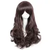 Long Wave Cosplay Wig Black Purple Pink Sliver Grey Blonde White Orange Brown 23 Colors Synthetic Hair Wigs3020308