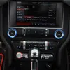 Araba Kliması Koşullandırma Anahtarı Dekorasyon Halkası Ford Mustang için Alüminyum Alaşım 2015 Otomatik Stil İç Aksesuarlar2589739