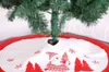 Bordado de Santa Claus de alto grado del Árbol de Navidad Delantales Diámetro 90 cm Home Hotel Christmas Tree Skirt Decorations Mix Order