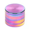 Hot zinc alloy four layer diameter 50MM colorful ice blue cigarette lighter triangle smoke cutter