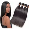 4 Bundles Malaysain Straight Hair Weaves Full Head 100% Unprocessed Virgin Remy Human Hair Weaves Extensions Natural Black Color