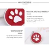 2021 Dog Cat Bear Red Smalto Smalto Paw Stampe Charms Ciondolo Accessori per Bracciale FAI DA TE