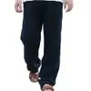 YJSFG maison nouvelles hommes lin lâche pantalons longs plage été cordon décontracté pantalons pantalons mode chaude pantalon droit