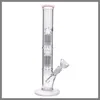 Hookahs 2x-Layer 8xarms Glass Percolator Bong Big Vattenrör med isklick Komplett 15.7 Rak unik design,