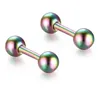 brincos de bola redonda de aço inoxidável conjunto de 5 pares com parafuso traseiro 5853028