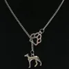 Moda vintage argento levriero cane bassotto dogcat / zampa di cane fascino beagle ciondolo catena maglione adatto collana gioielli fai da te A67