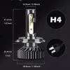 Konst LED-lampor H4 Konvertering Kits Hi-Lo Beam Auto Headlamp Car Headlight 72W 6500K 8000LM Super Bright White Zes Chips