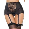 Plus Size 4XL Sexy Lingerie Pantyhose Stockings Women Lace Thigh-Highs Garter Belt Suspender Lingerie With Panties and Belt