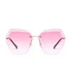 Sexy Randlose Sonnenbrille Frauen Transparent Gradient Retro Weibliche Sonnenbrille Damen Sonnenbrille Für Frauen