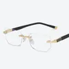 Nouvelles lunettes de lecture lunettes presbytes lentille en verre transparent unisexe sans monture lunettes anti-lumière bleue monture de lunettes force 1 237y