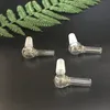 Glas-Shisha-Vape-Adapter, 14 mm männlicher Anschluss, 90 Grad, 9,5 Durchmesser, geeignet für Peitschenwasserpfeife, Xhalevape-Verdampferzubehör