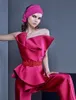 Women Jumpsuit With Luxury Ruffles Red Evening Dresses Strapless Ankle Length Elegant Prom Dress Party Zuhair Murad Dress Vestidos Festa