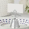 12PCS Silver Bowknot Place Card Holder in Organza Bag Packing Wedding Favors Party Table Decor Idea
